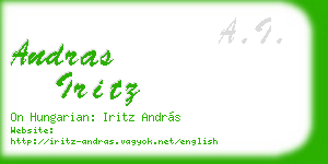 andras iritz business card